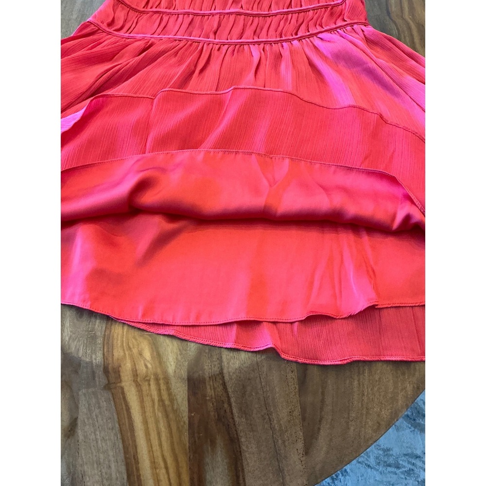 Trina Turk Islander Dress Watermelon Pink Smocked V-Neck Mini Dress Size 2 - Picture 15 of 15